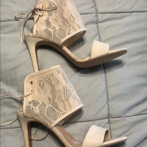 Audrey Brooke Pink Lace Heels